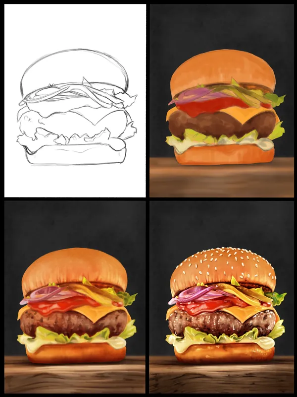 VIDEO TUTORIAL: Painting a Hamburger