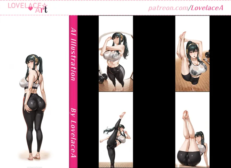(Free Gift) Yor in Gym - Phone Wallpaper Set (10P) (SFW)