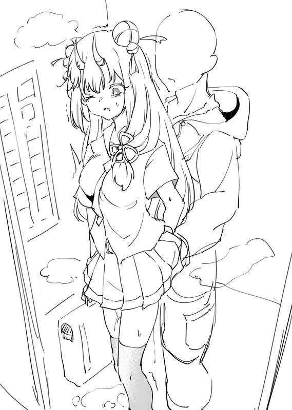 エレベーターで