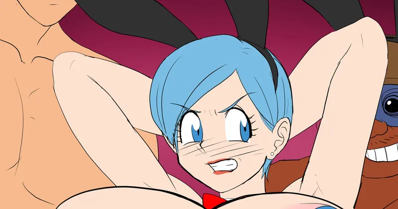 ドラゴンボール超ブルマ同人誌ブックカバー作業中 (Bulma Doujinshi Cover WIP)
