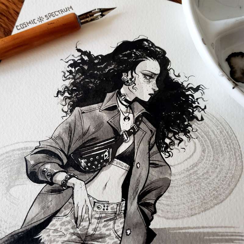 An Inked drawing of Zero! // Early access