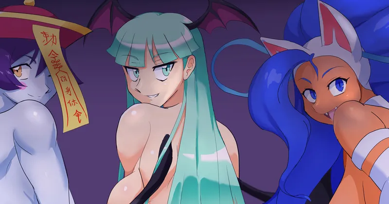 ヴァンパイアシリーズ巨尻 (Darkstalkers Butts)