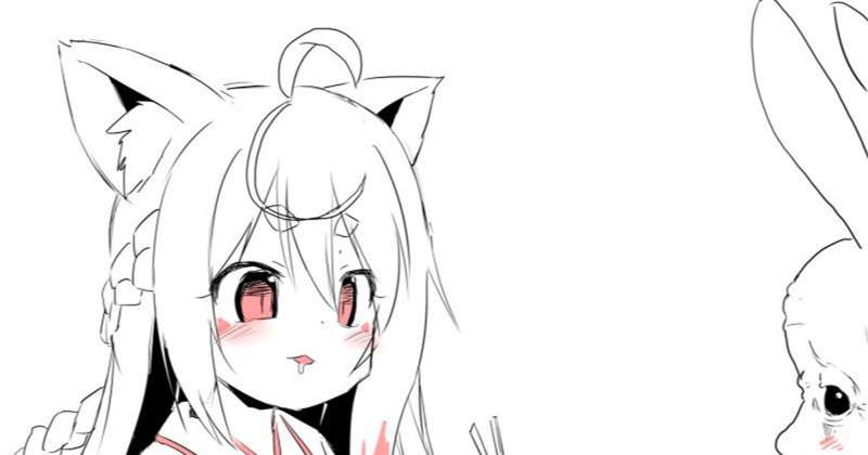 天丼を食べる特養に入所したてのオニャンコポンばあちゃんを見守るヘルパー２級のうさぎ