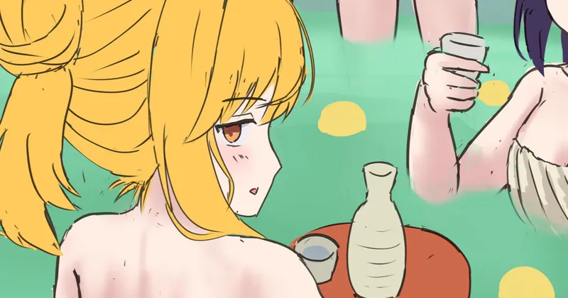 温泉イラスト制作記 その１（カラーラフまで）