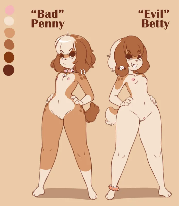 Color Sketches: Penny, Betty, Athena & Courtney