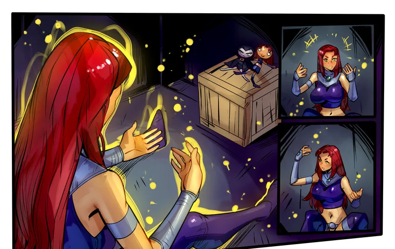 Puppet Starfire x Puppet Raven (T.T) (Unfinished) 
