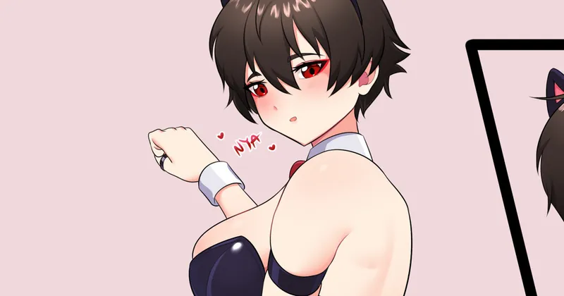 Pixiv commission with Kado the cat!