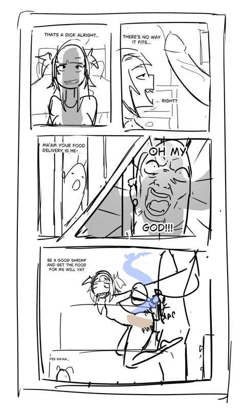 Gura "Food delivery" Comic (WIP)
