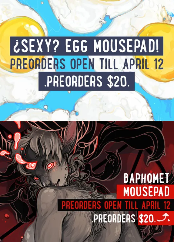 [SFW] EGG + MAEL MOUSEPAD ORDERS OPEN