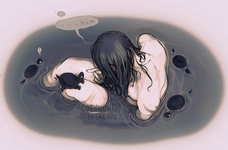 [NSFW] Bathing with turtles.