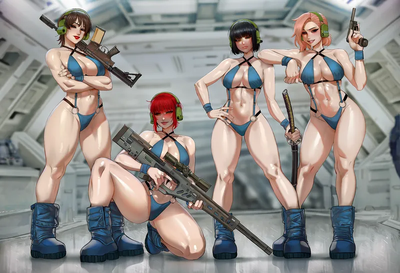 Female soldires from gundam series - defeated by Gundam pilots