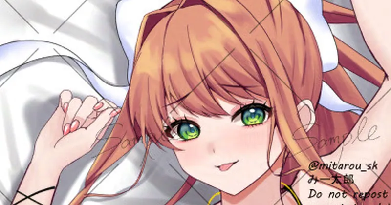 【commission】モ二カ抱き枕イラストラフスケッチsample