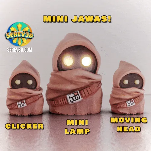 Star Wars Jawas! ( May the 4th be with you) Clicker, Springhead, and Mini Lamp