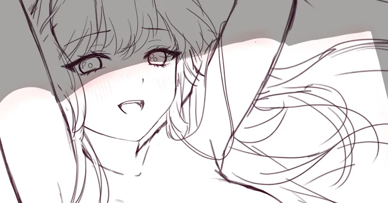 【Commission WIP】2人の時間NSFWバージョン【ラフスケッチ】