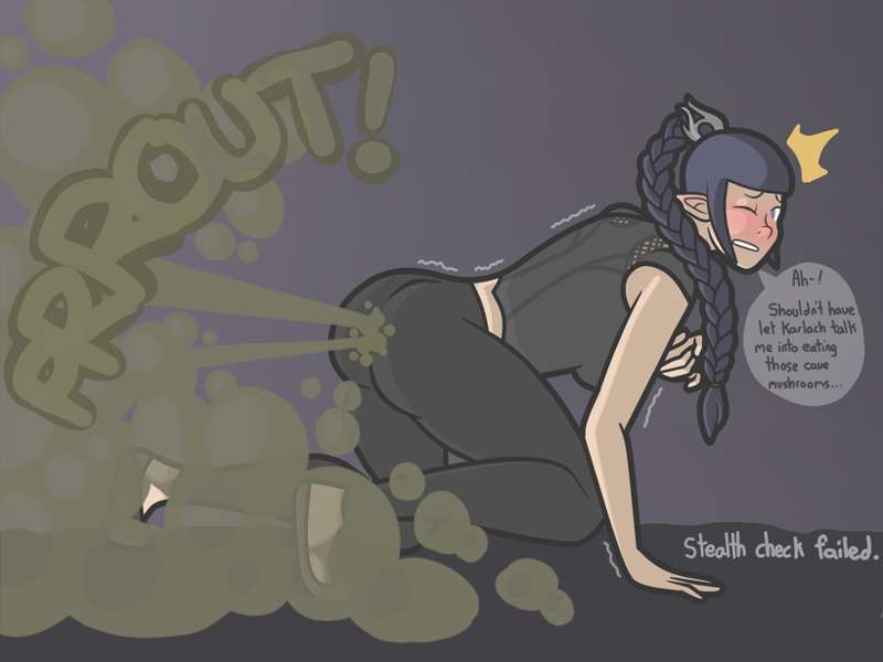 Shadowheart's Failed Stealth Check (commission)
