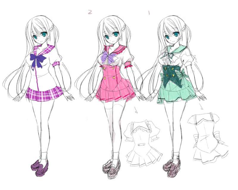 お仕事の制服案だったものたち