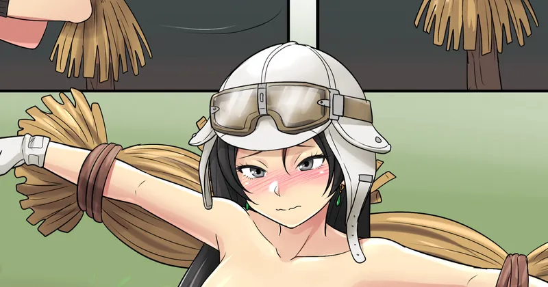 SMTIV Asahi stuck on scarecrow SMTIV アサヒが案山子に挟まる