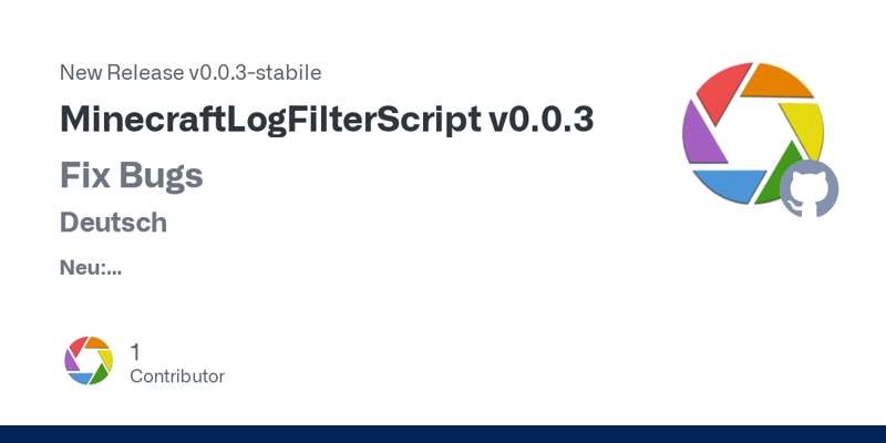 MinecraftLogFilterScript v0.0.3