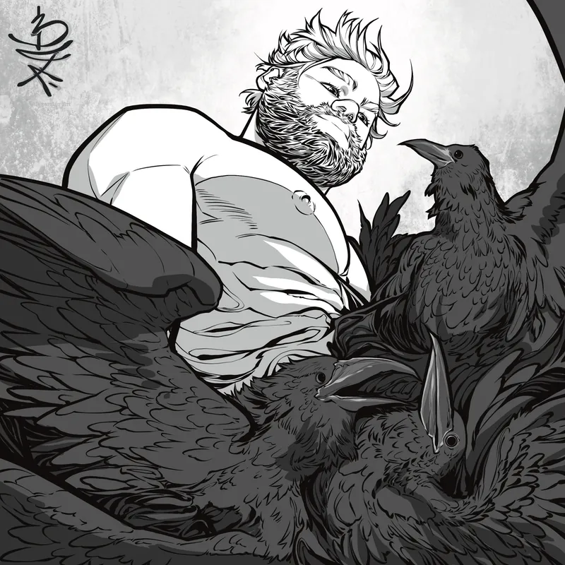 Inktober 5 -Raven-