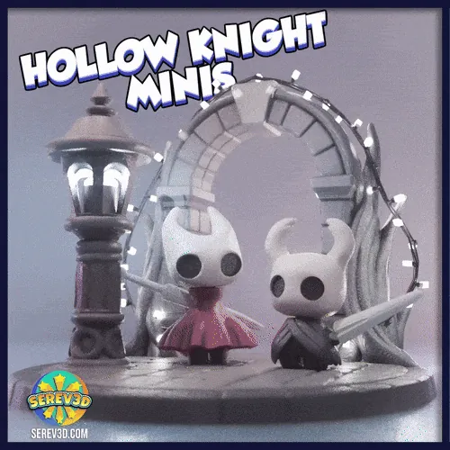 Hollow Knight Minis (flexi characters with their own little display!)