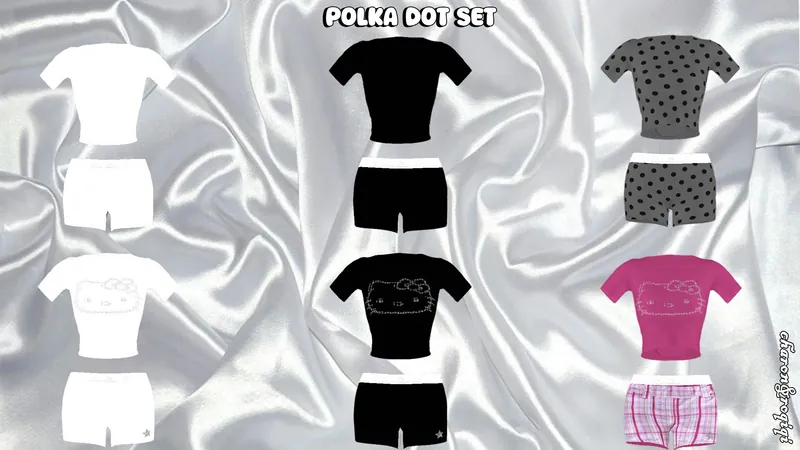 [charon&roqiqi]polka dot set