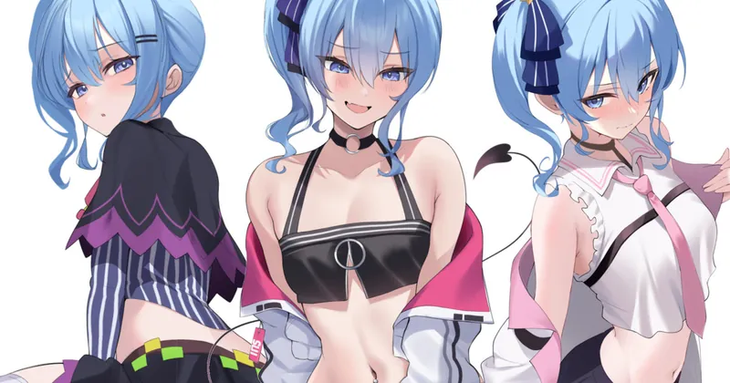星街すいせい　高解像度版イラスト3点
