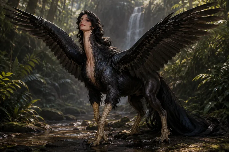 Realistic Harpy Sphinx Concept