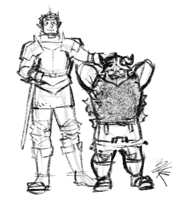 Quick warm up sketch Senshi and Laios
