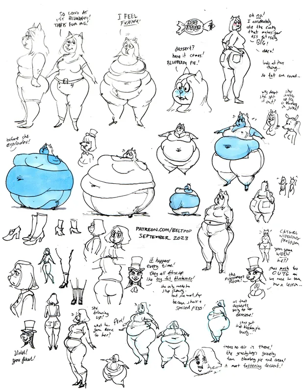 September 2023 Sketches: Anthro Et al.