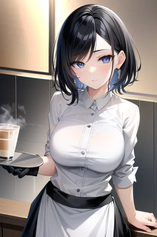 Black coffee, black body suit. / 寝る前もブラック 