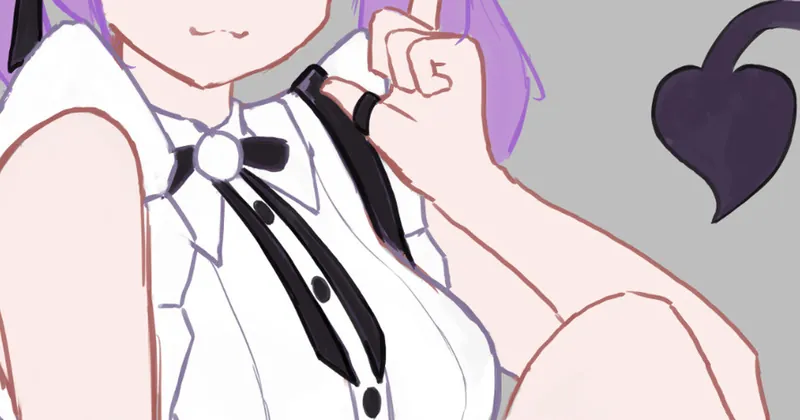 脚組みトワ様のラフ