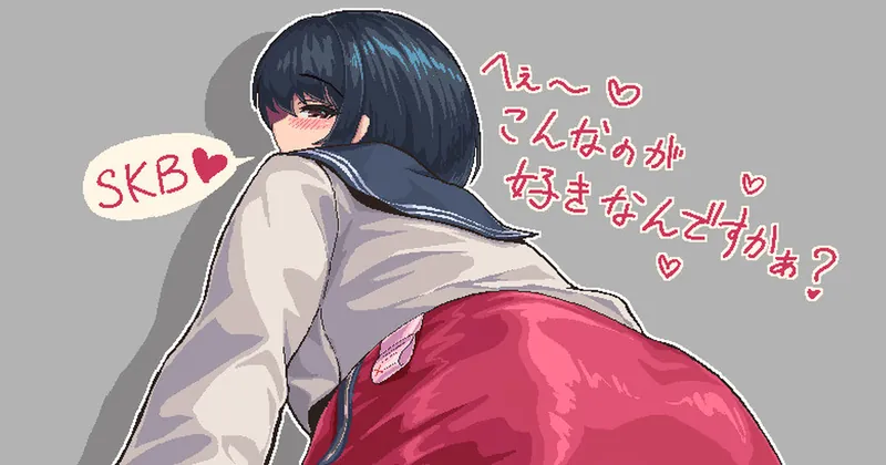 制服スカート裏返し履き - 完成版 (基本絵+ぶっかけ差分+パンスト差分+ふたなり差分)