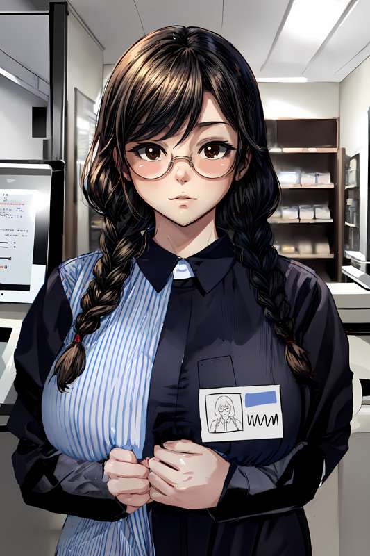 [PNG][Request] Plain Jane Public Tits Flash during part-time job Hi-Res / 地味子ちゃんバイト中におっぱいチャレンジ 高解像度版