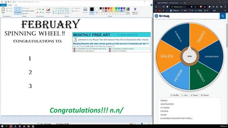 February spinning wheel!!
