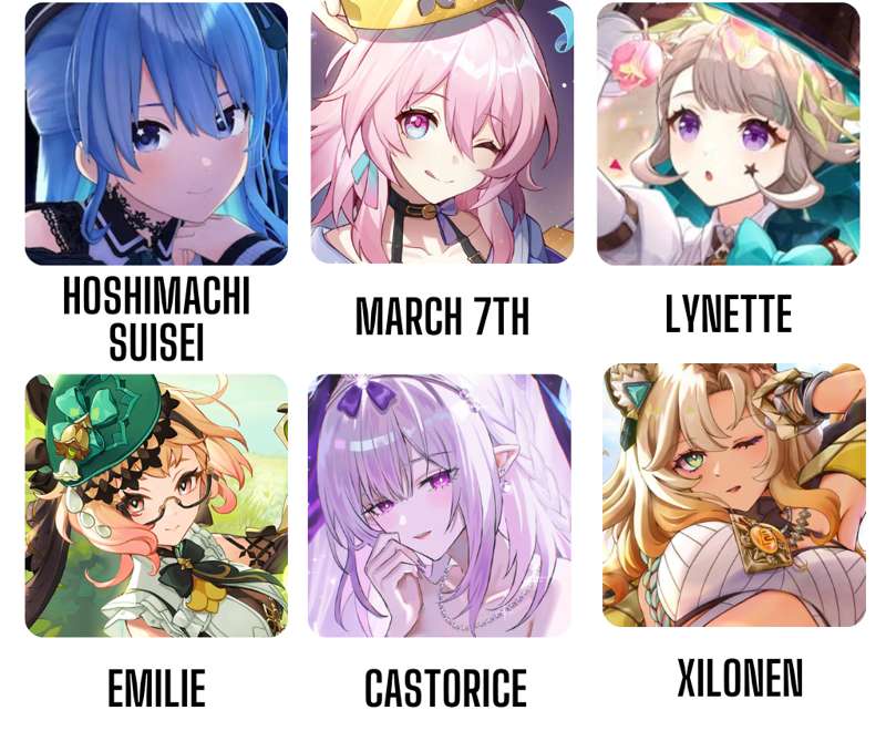 Next Waifu Poll ("Popular" characters)  