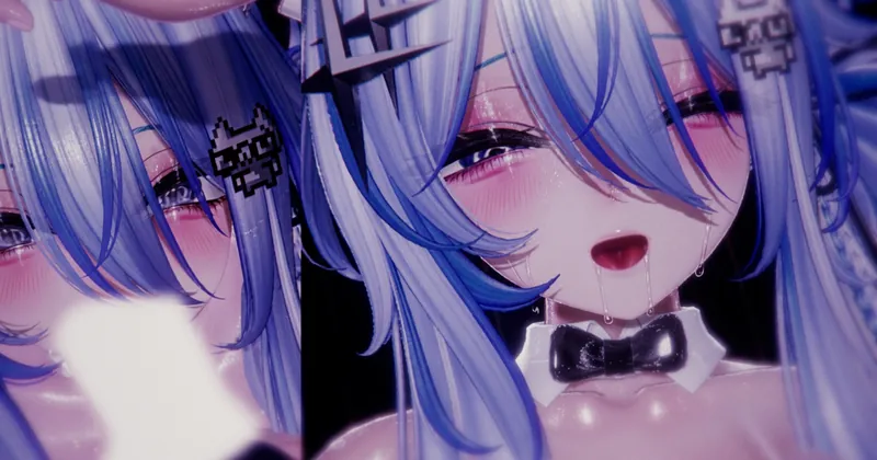 熱心に奉仕してくれる可愛いバニーガール..🩵 [preview]