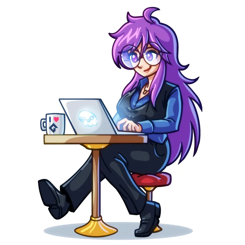 Valeria programmer stickers illustrations