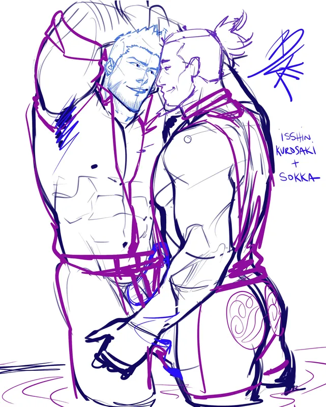 Isshin + Sokka sketches