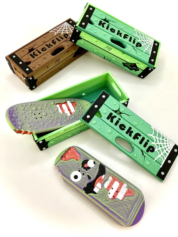Zombie PICKLE Deck ~ KickFlip Magnetic Fidget Deck 