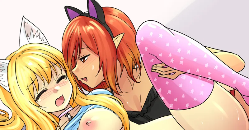 Cute lesbian couple comic かわいいレズビアンカップルの漫画