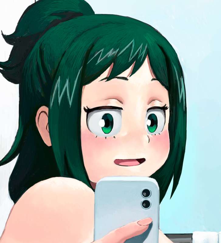 Inko Midoriya selfie+Lisa WIP