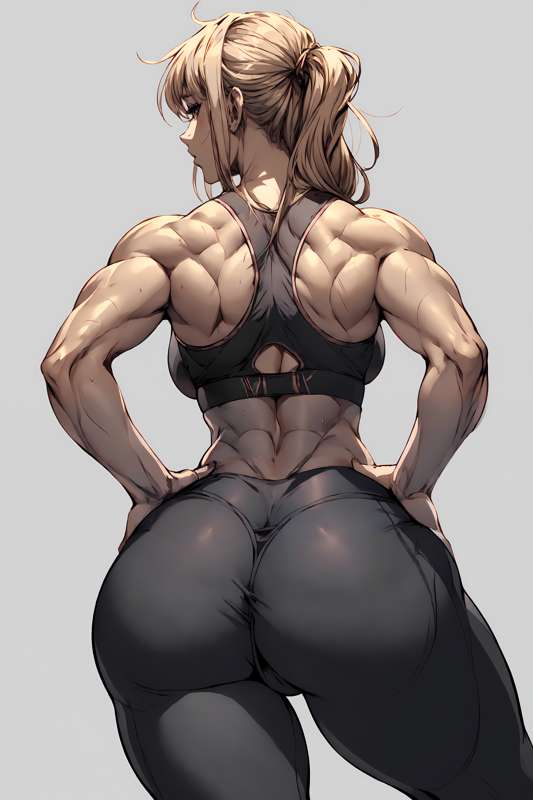 [PNG] Focus on the back muscles Hi-Res / 背中の筋肉にフォーカス 高解像度版