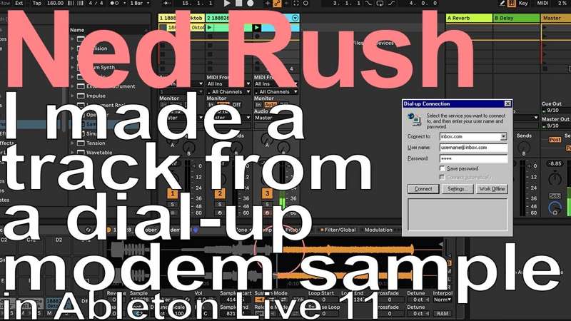 I made a track from a dial-up modem sound in Ableton Live 11.