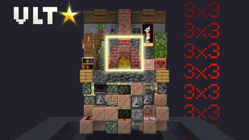 VLT★ | Hidden 3x3 Fireplace Door