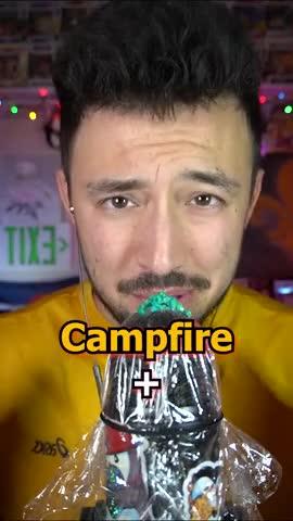 Campfire + Touching You ASMR (Vertical)