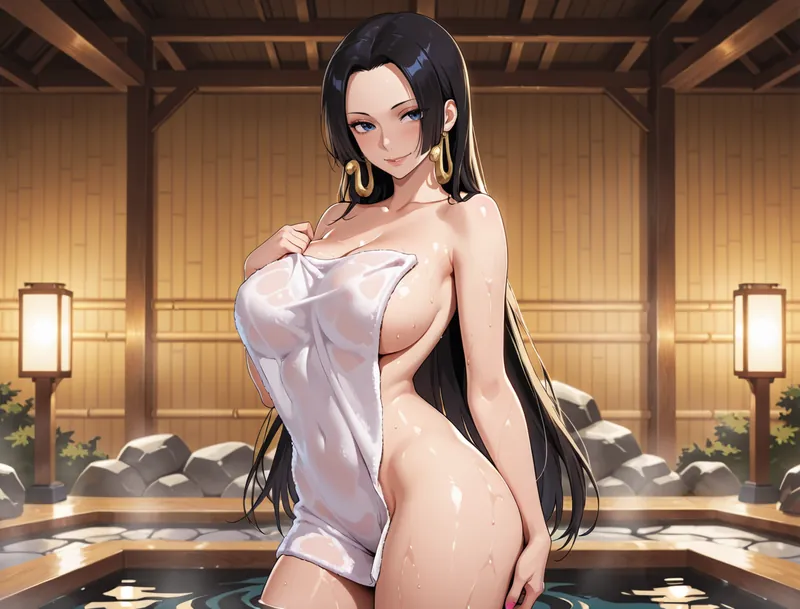 Onsen day with boa - One Piece - Weekly Poll winner 