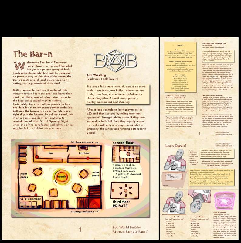 We start in a tavern...