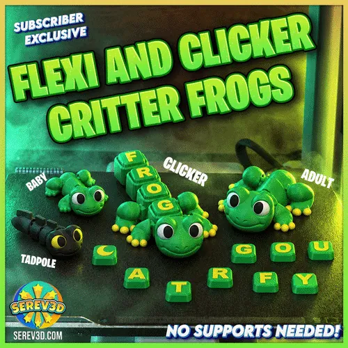 NEW Flexi & Clicker Critters : Frog, Axolotl, Dog, Cat, Otter & Horse!