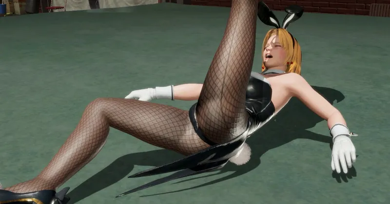 (Request Video) Tina (Bunny Costume) Normal+Slow speed Tina Leg Split Move