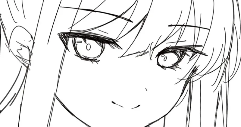 【Commission WIP】見たい？【ラフスケッチ】